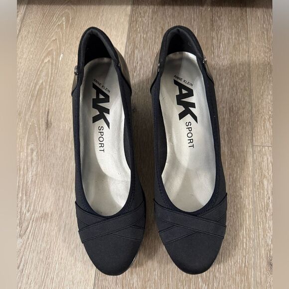 Anne Klein Sport Women's Black Wedge Shoe Sz 7.5 - Picture 2 of 10